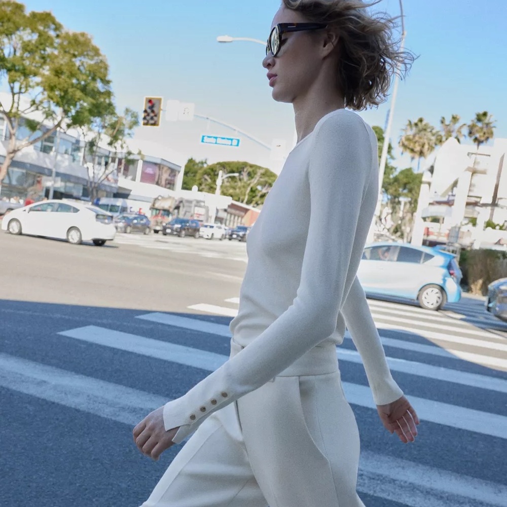 Zara Basic Plain Knit Sweater Two Pack Black Size… - image 3